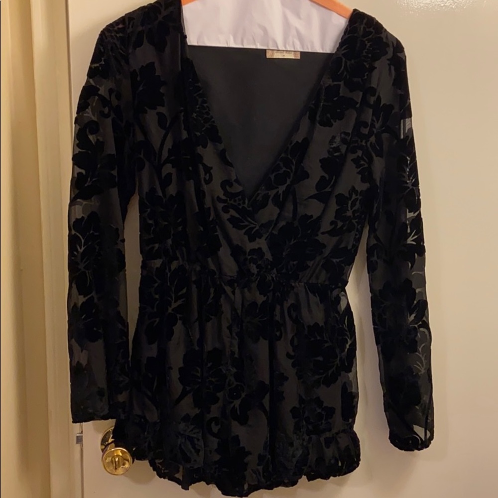 Altar’d state velvet romper